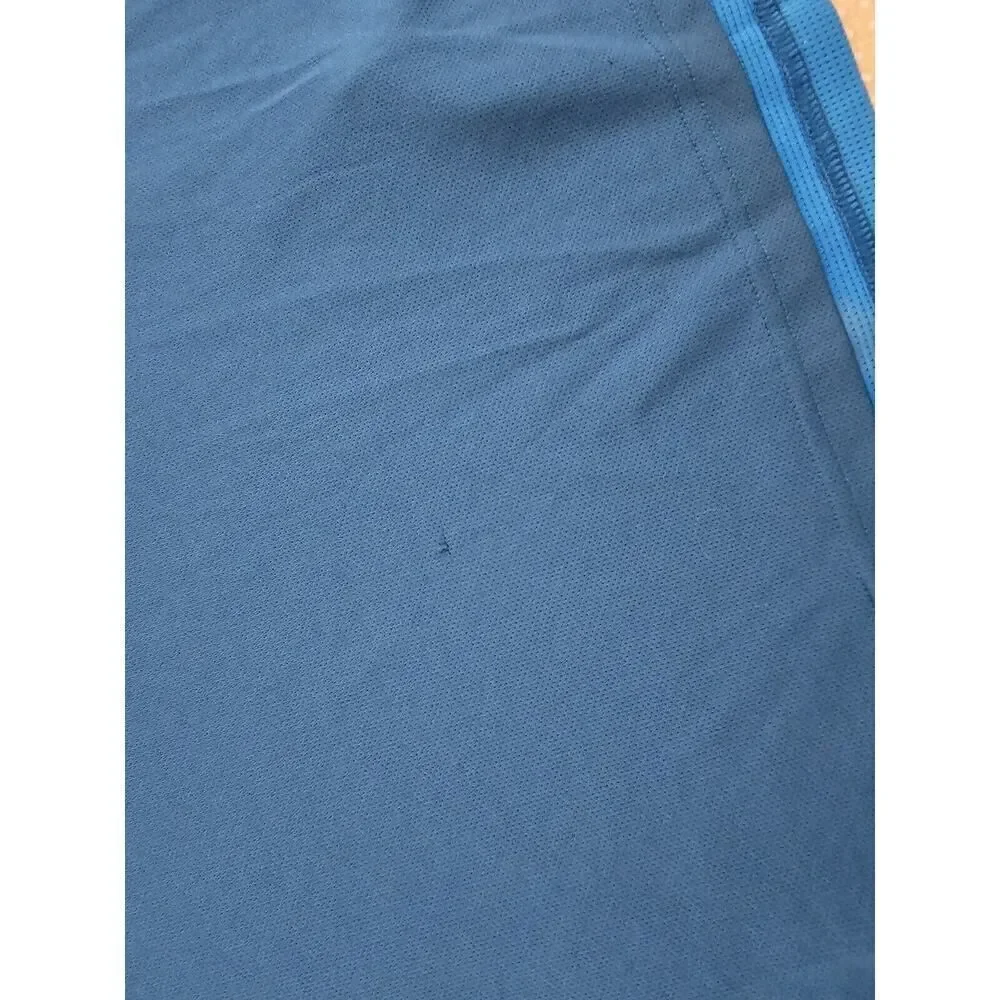 The North Face Shirt Mens Medium Blue Short Sleeve Logo Crew Neck Vapor Wick